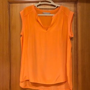 Daniel Rainn orange silk blouse with camisole, M